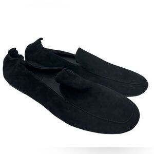 Nine West Loafer Flat Womens Size 6 Black Suede Leather Slip On Casual Shoes